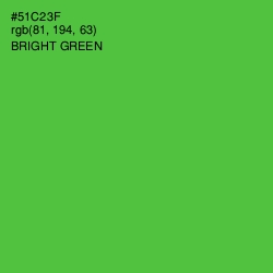 #51C23F - Bright Green Color Image