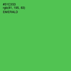 #51C353 - Emerald Color Image