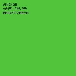 #51C43B - Bright Green Color Image