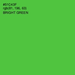 #51C43F - Bright Green Color Image