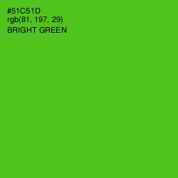 #51C51D - Bright Green Color Image