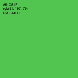 #51C54F - Emerald Color Image