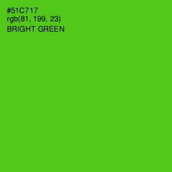 #51C717 - Bright Green Color Image