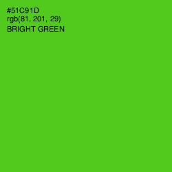 #51C91D - Bright Green Color Image