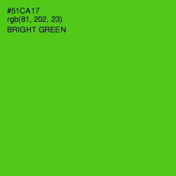 #51CA17 - Bright Green Color Image