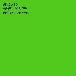 #51CA1D - Bright Green Color Image
