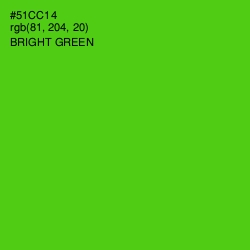 #51CC14 - Bright Green Color Image