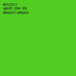 #51CC21 - Bright Green Color Image