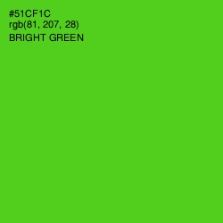 #51CF1C - Bright Green Color Image