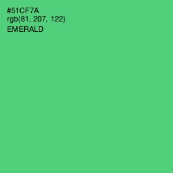 #51CF7A - Emerald Color Image