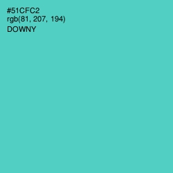 #51CFC2 - Downy Color Image