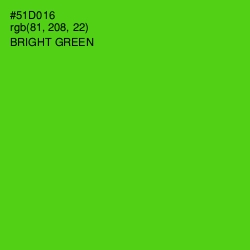 #51D016 - Bright Green Color Image