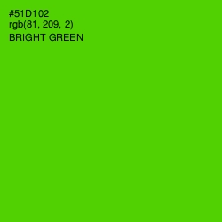 #51D102 - Bright Green Color Image