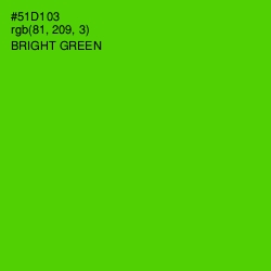 #51D103 - Bright Green Color Image