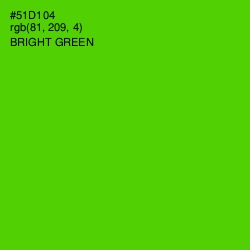 #51D104 - Bright Green Color Image