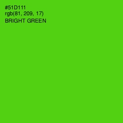 #51D111 - Bright Green Color Image