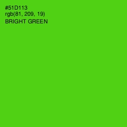 #51D113 - Bright Green Color Image