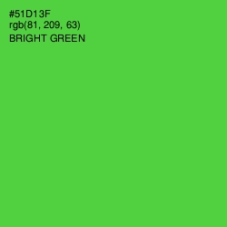 #51D13F - Bright Green Color Image
