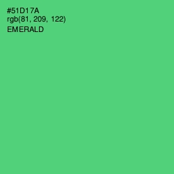 #51D17A - Emerald Color Image