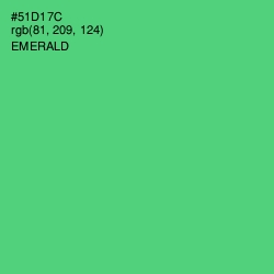 #51D17C - Emerald Color Image