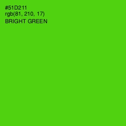 #51D211 - Bright Green Color Image