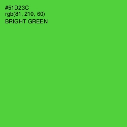 #51D23C - Bright Green Color Image