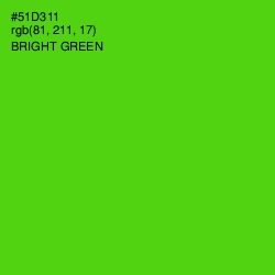 #51D311 - Bright Green Color Image