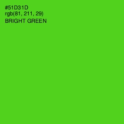 #51D31D - Bright Green Color Image