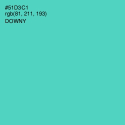 #51D3C1 - Downy Color Image