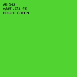 #51D431 - Bright Green Color Image