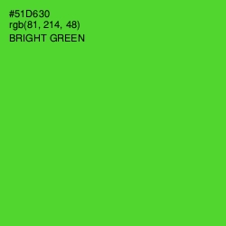#51D630 - Bright Green Color Image