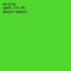 #51D730 - Bright Green Color Image