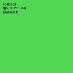 #51D754 - Emerald Color Image