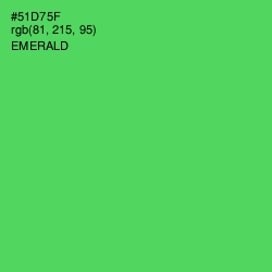 #51D75F - Emerald Color Image