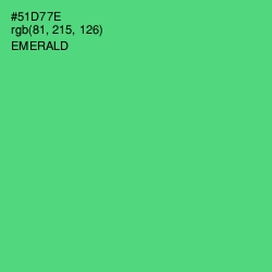 #51D77E - Emerald Color Image