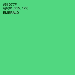#51D77F - Emerald Color Image