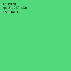 #51D97B - Emerald Color Image