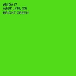 #51DA17 - Bright Green Color Image