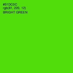 #51DC0C - Bright Green Color Image