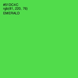 #51DC4C - Emerald Color Image