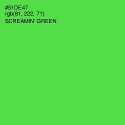 #51DE47 - Screamin' Green Color Image
