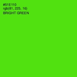 #51E110 - Bright Green Color Image