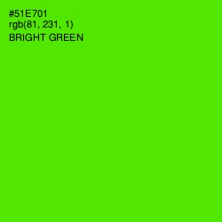 #51E701 - Bright Green Color Image