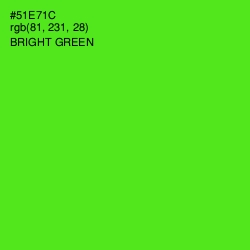 #51E71C - Bright Green Color Image