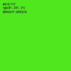 #51E71F - Bright Green Color Image