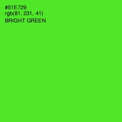 #51E729 - Bright Green Color Image