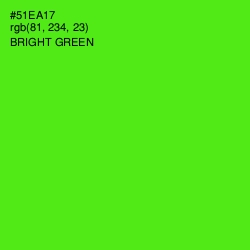 #51EA17 - Bright Green Color Image