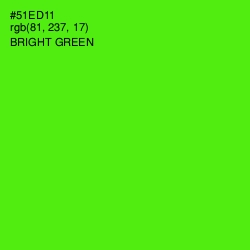 #51ED11 - Bright Green Color Image