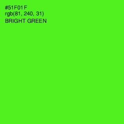 #51F01F - Bright Green Color Image