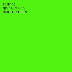 #51F110 - Bright Green Color Image